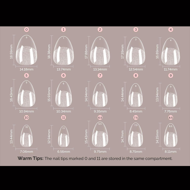 Ultra-Short Almond-Shaped X-St - đánh giá và giá Nail Art Xl