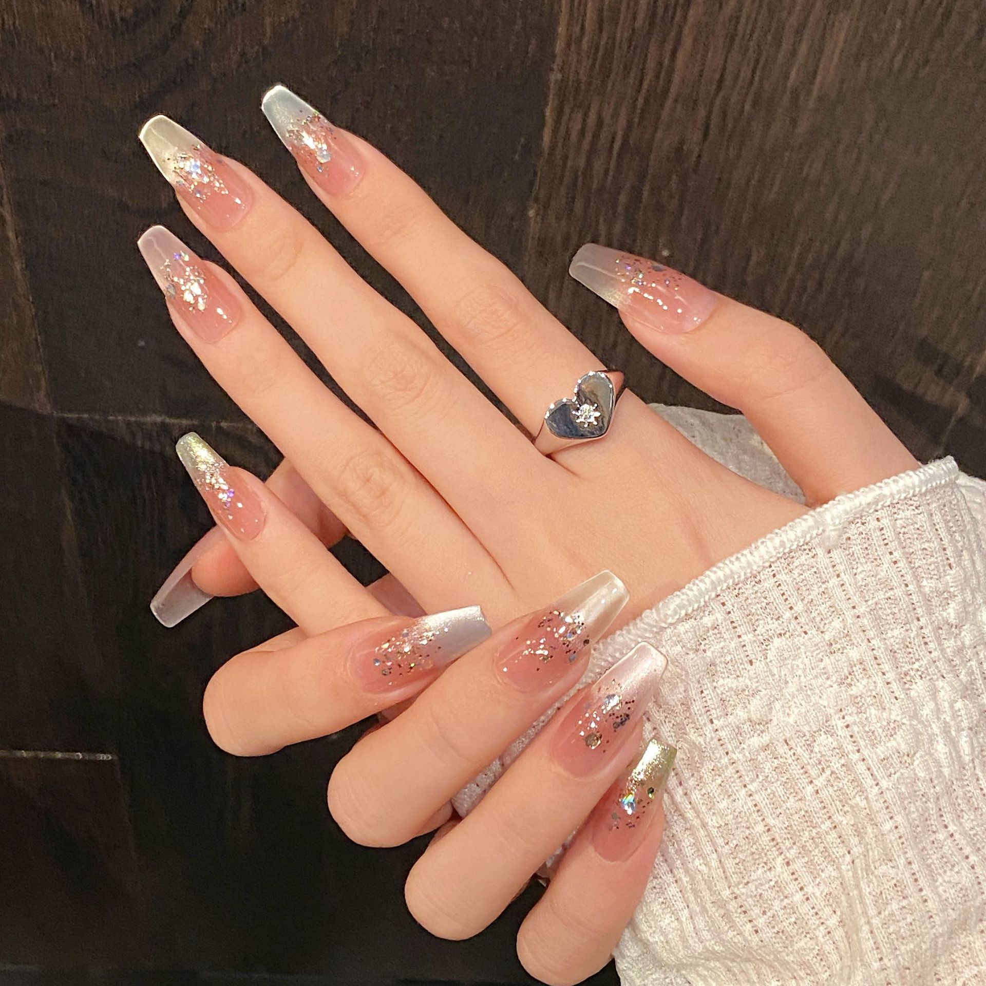 Handmade Press on Nails Rainbo - đánh giá và giá Nail Art Full Design
