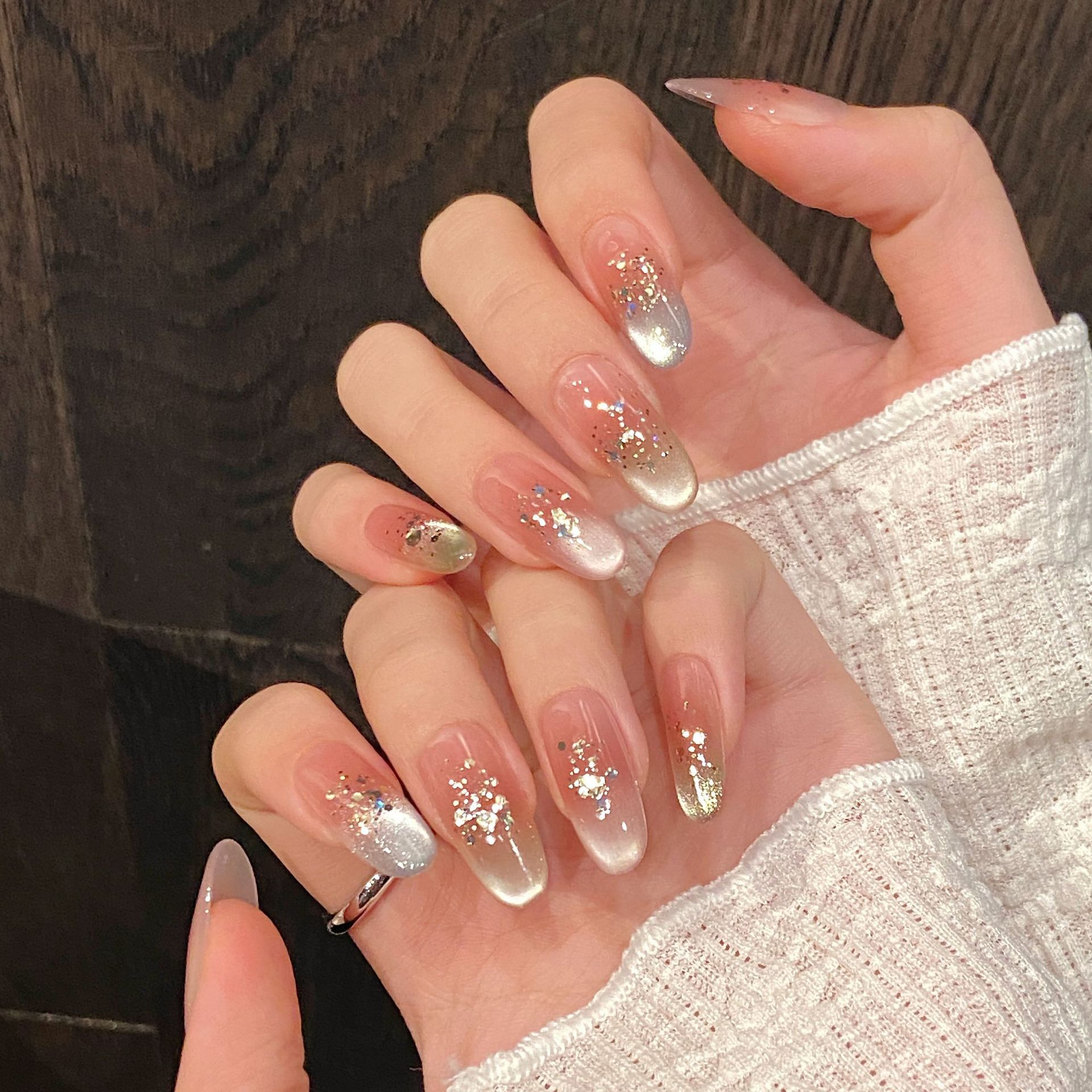 Handmade Press on Nails Rainbo - đánh giá và giá Nail Art Full Design