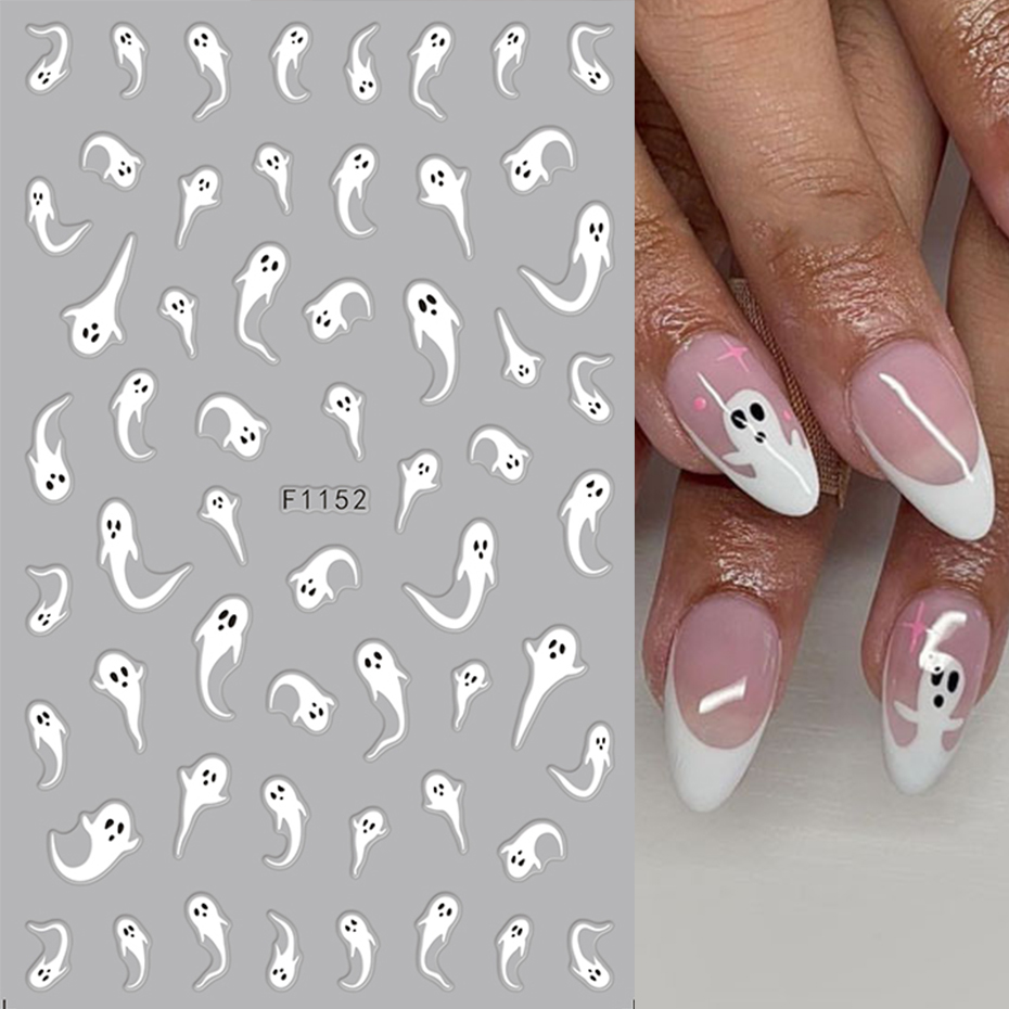 2pcs Luminous Halloween Spooky - đánh giá và giá Nail Art Full Design