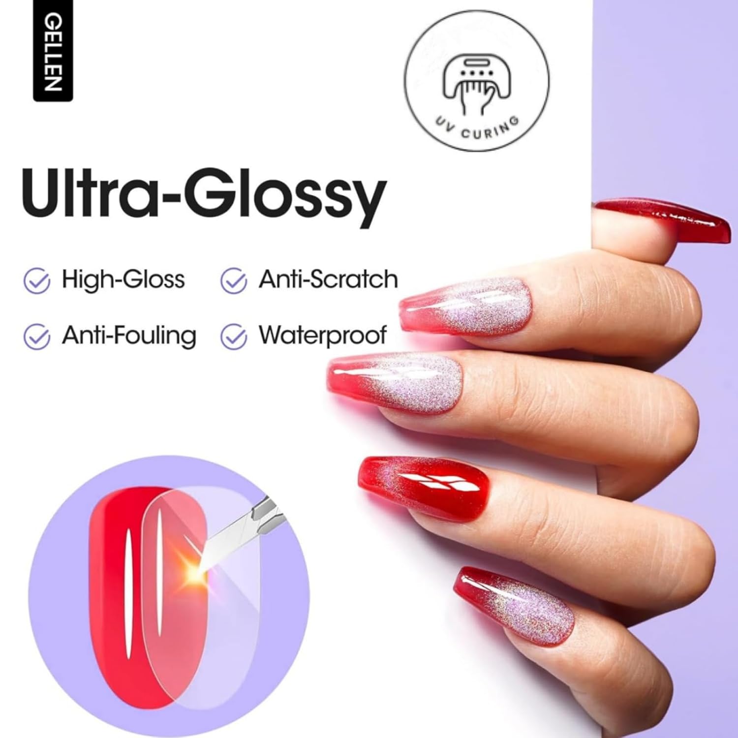 GELLEN Nail Gel Top Coat 18ML  - đánh giá và giá Gel Top Coat