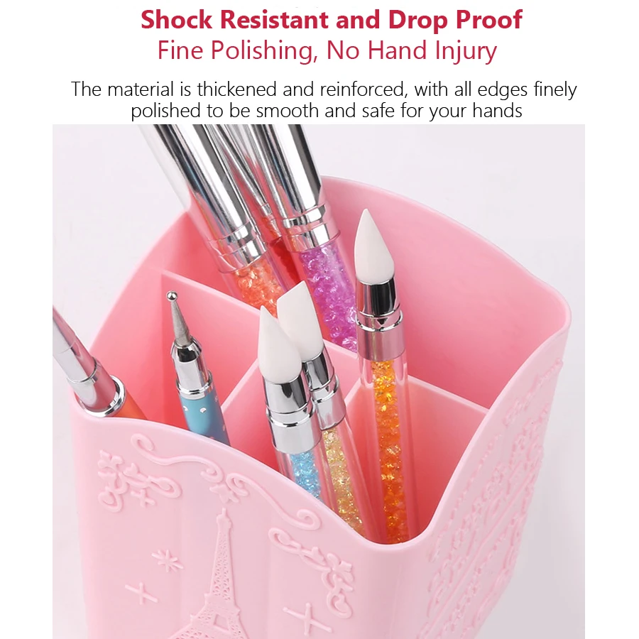 4-Compartment Nail Art Brush H - đánh giá và giá Nail Art Sch