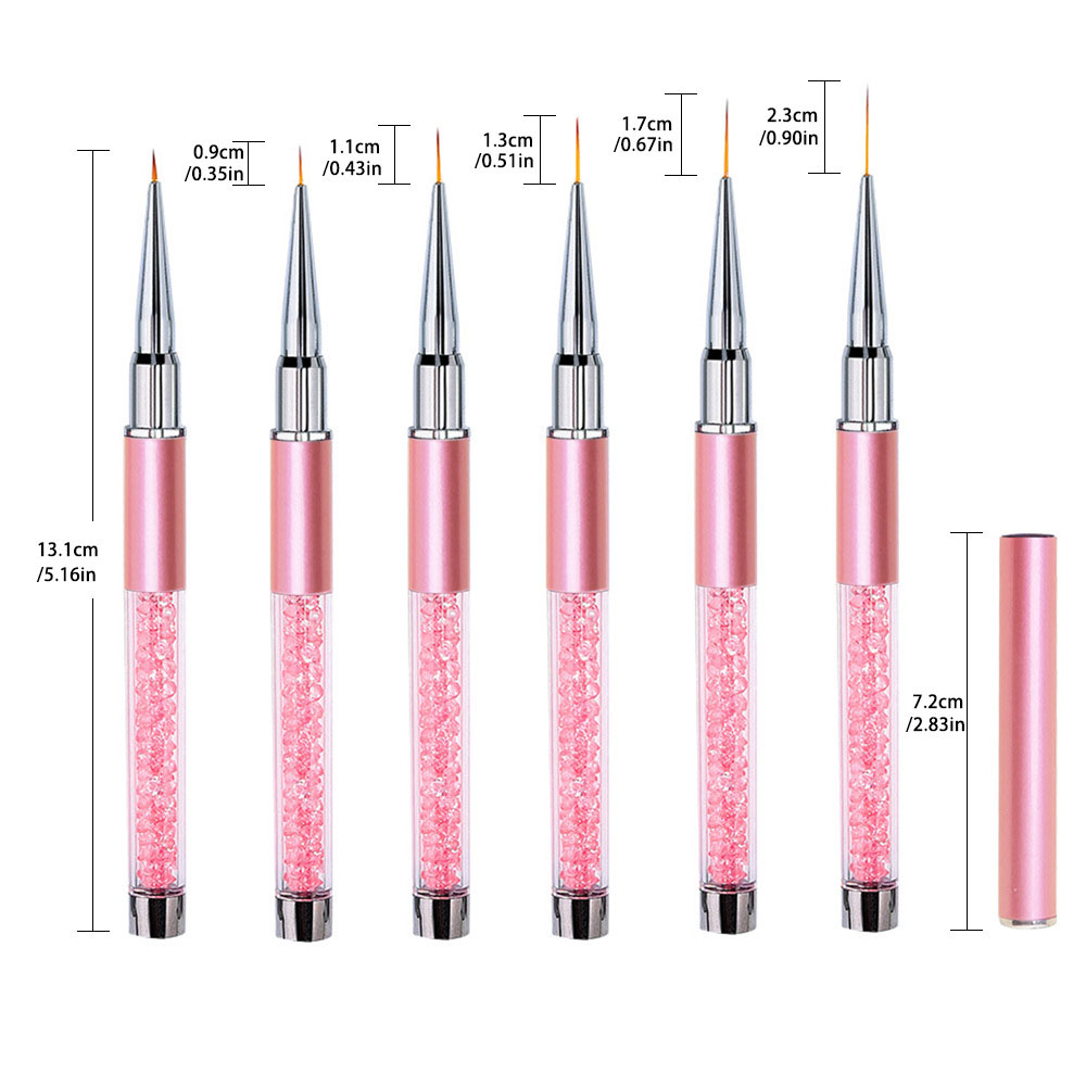 6pcs/Set Acrylic French Stripe - đánh giá và giá Nail Art Sch