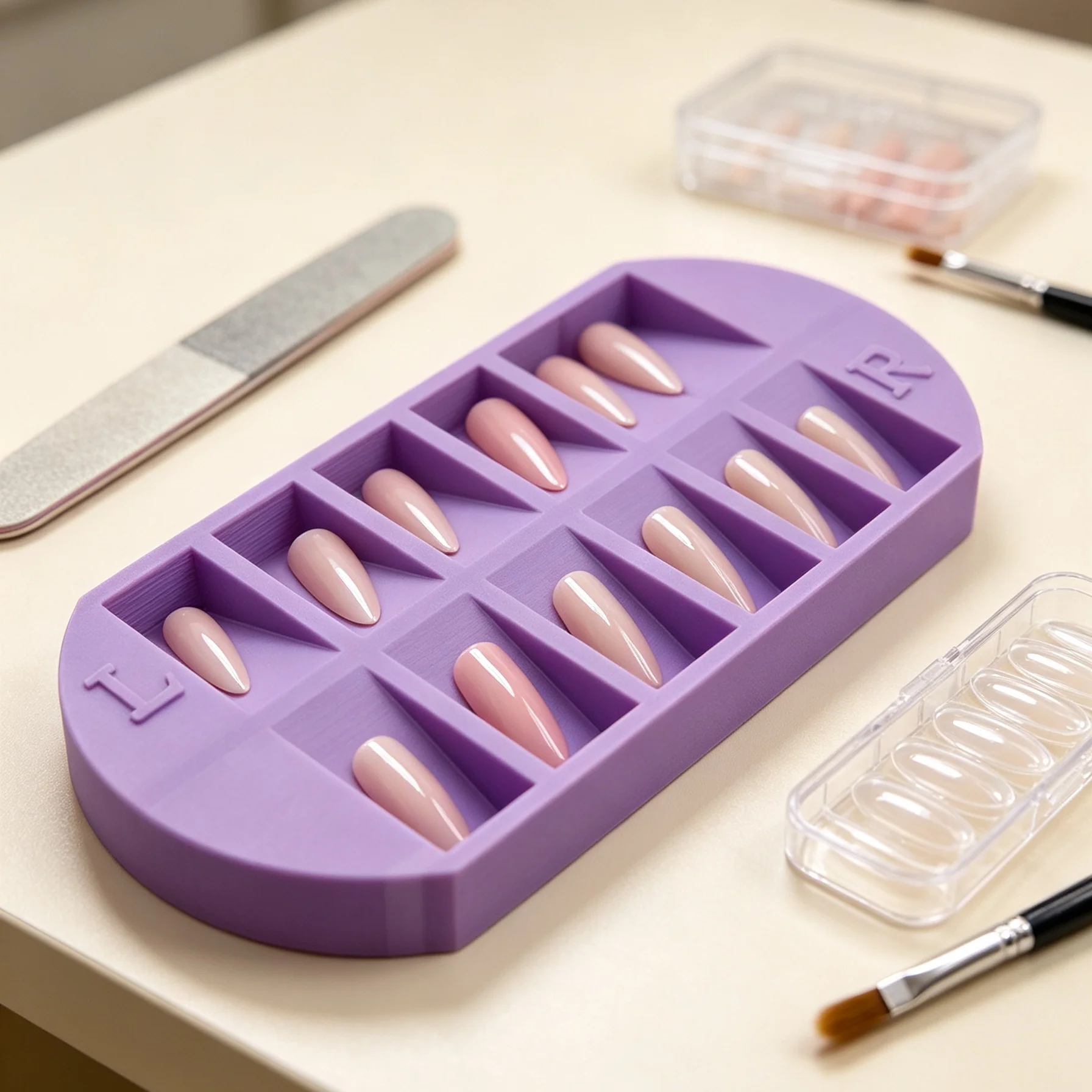 8-Grids Nail Tip Storage Tray  - đánh giá và giá Nail Art Sch