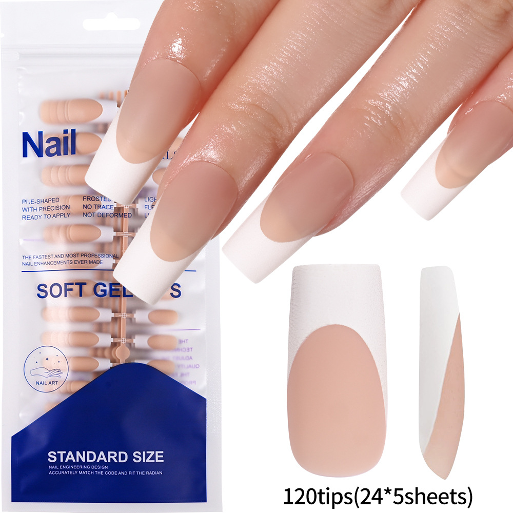 120pcs Nude White Fake Nails N - đánh giá và giá Nail Art Xl