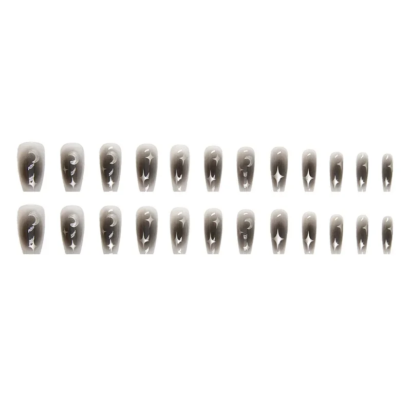 24Pcs/Set Dark Spice Wearable  - đánh giá và giá Nail Art Full Design