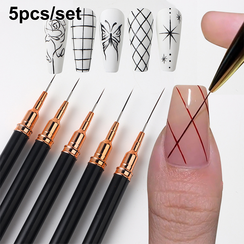#5Pcs/Set Professional Nail Ar - đánh giá và giá Nail Art Sch