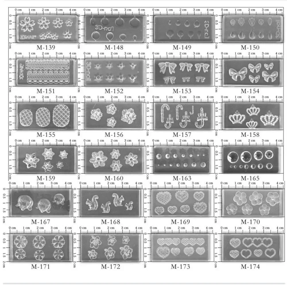 M155-239   3D Acrylic Mold for - đánh giá và giá Nail Art Xl