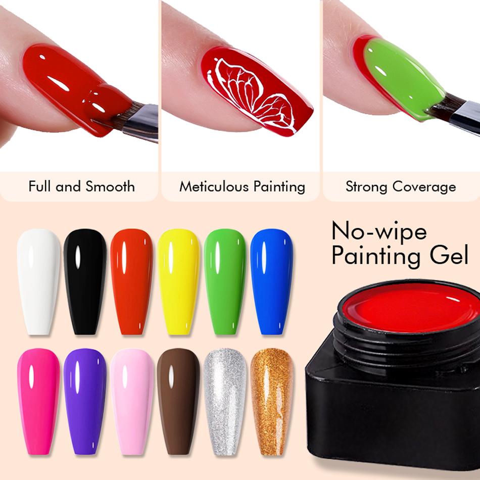 CHUNSHU 5ml No Wipe 4in1 Semi- - đánh giá và giá Nail Art Full Design