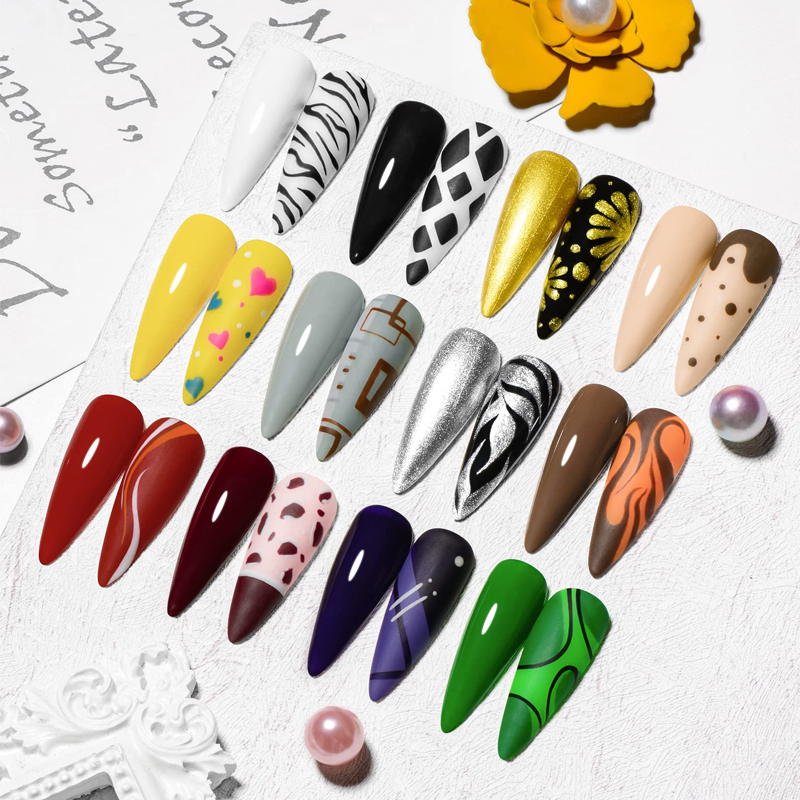 CHUNSHU 5ml No Wipe 4in1 Semi- - đánh giá và giá Nail Art Full Design