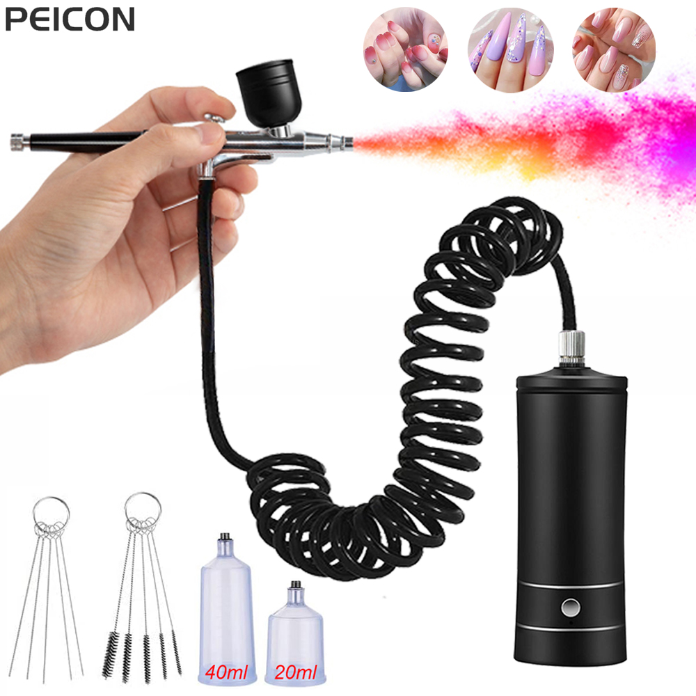 Airbrush Nail with Compressor  - đánh giá và giá Nail Art Sch